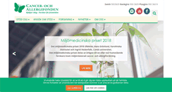 Desktop Screenshot of cancerochallergifonden.se